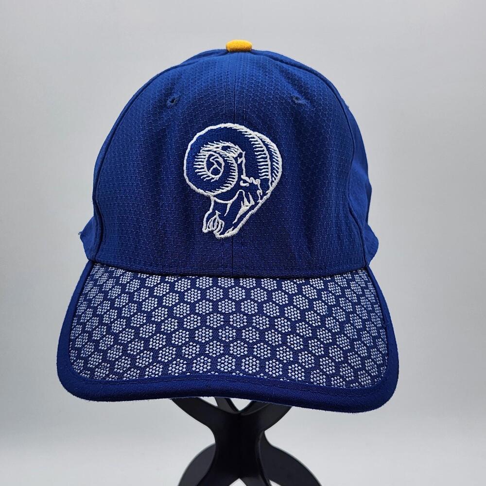 New Era 39Thirty LA Rams NFL Stretch Fit Hat Blue Embroidered‎ Logo Baseball Cap